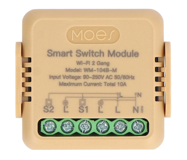 MOES Przekaznik dopuszkowy podwójny Mini Wi-Fi  TUYA - 1323829 - zdjęcie